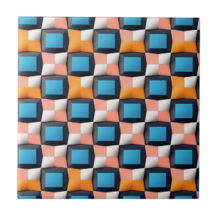 Lebhaftes geometrisches Illusionsmuster für 3D-Bil Fliese