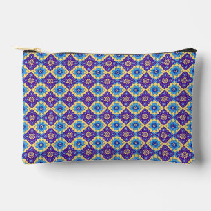 Lebhaftes geometrisches Muster der Retro-Geometrie Zubehörtasche