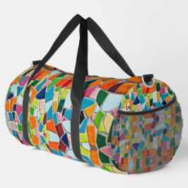 Lebhaftes geometrisches Muster, farbenfroh detaill Duffle Bag