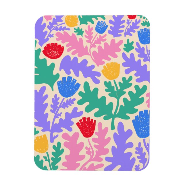 Lebhaftes geometrisches Muster Magnet (Vertikal)