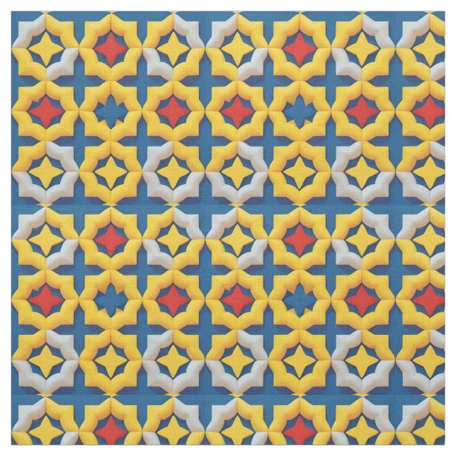 Lebhaftes geometrisches Muster mit fetten Farben Stoff (Muster)