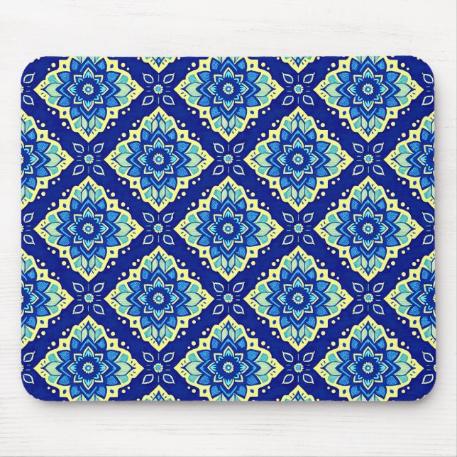 Lebhaftes geometrisches Muster Mousepad (Vorne)