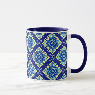 Lebhaftes geometrisches Muster Tasse