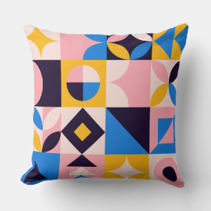 Lebhaftes geometrisches Pop-Kissen Kissen