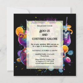 Lebhaftes Halloween-Party zum Schwimmen Feiertagskarte