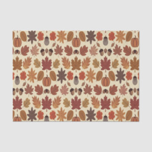 Lebhaftes Herbstleaves Muster mit Herbstfarben Seidenpapier