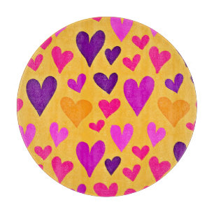 Lebhaftes Herz Bliss: Liebe Muster Schneidebrett