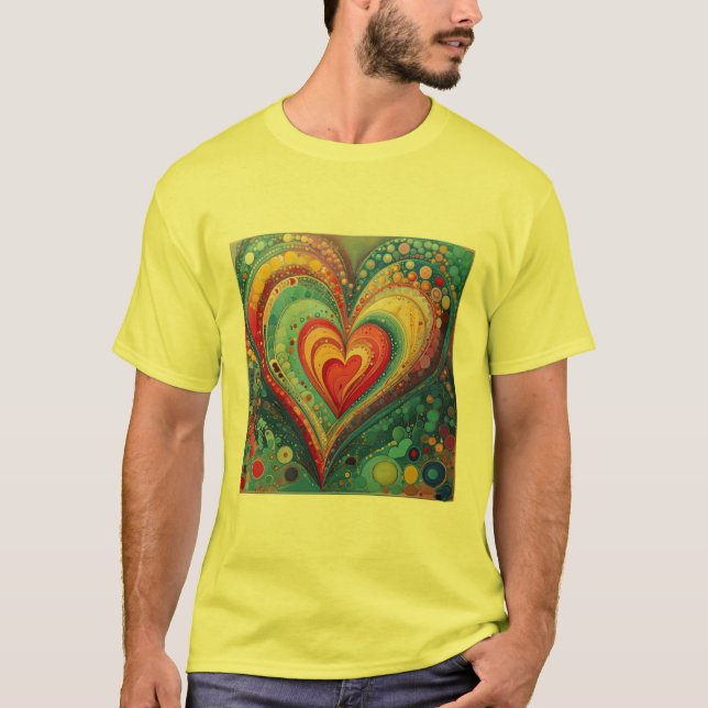Lebhaftes Herz der Farben T-Shirt (Vorderseite)