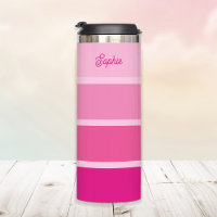 Lebhaftes Hot Pink | Ombre Stripes with Script