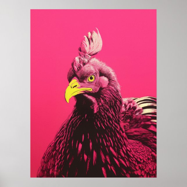Lebhaftes Huhn Poster (Vorne)