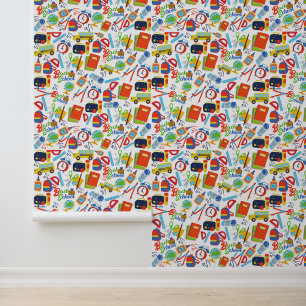 Lebhaftes, individualisierbares Zurück zu Schulfor Tapete