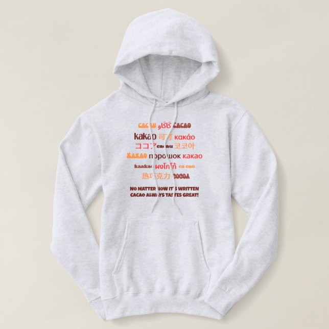 Lebhaftes internationales CACAO Hoodie (Design vorne)