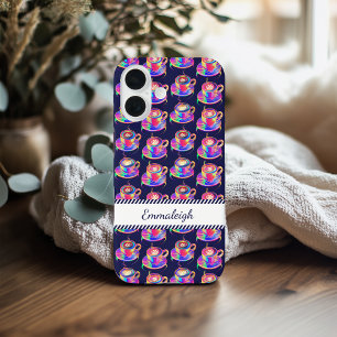Lebhaftes Kaffeelett iPhone 16 Hülle