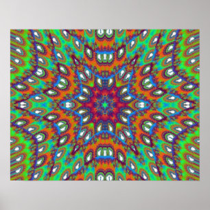 Lebhaftes Kaleidoskop-Wall-Poster Poster