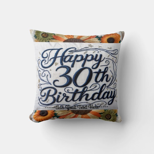 Lebhaftes Kissen für einen besonderen 30. Geburtst (Vorderseite)