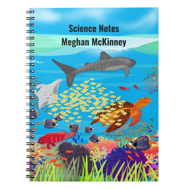 Lebhaftes Korallenriff von Ningaloo Inspiriert Notizblock (Vorderseite)