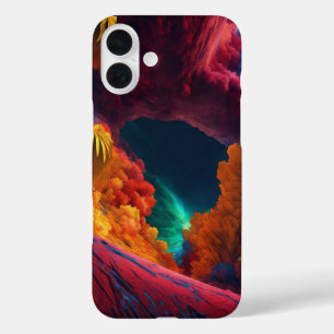 Lebhaftes kosmisches Dreamscape iPhone 16 Fall Plus Hülle