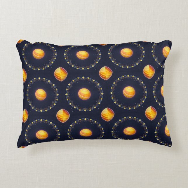 Lebhaftes kosmisches Kunstwerk Dekokissen (Vorderseite)