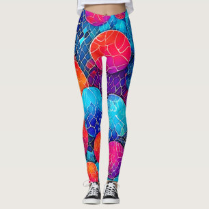 Lebhaftes Kreismuster Leggings