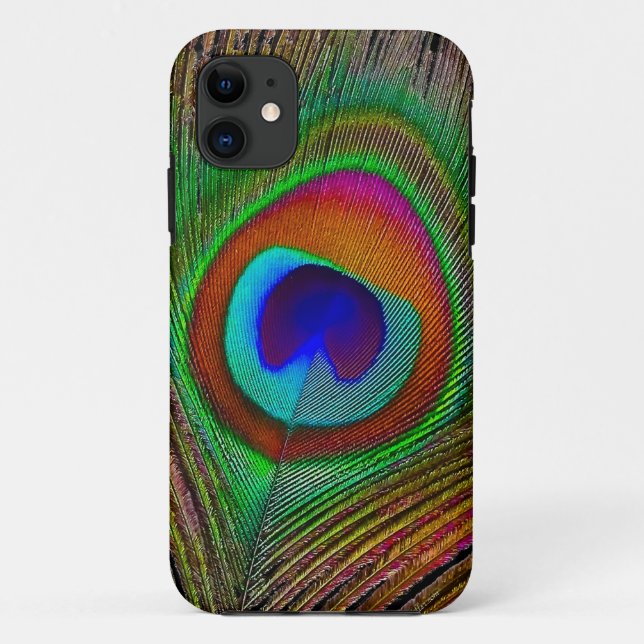 Lebhaftes Kupfer Peacock Feather Case-Mate iPhone Hülle (Rückseite)