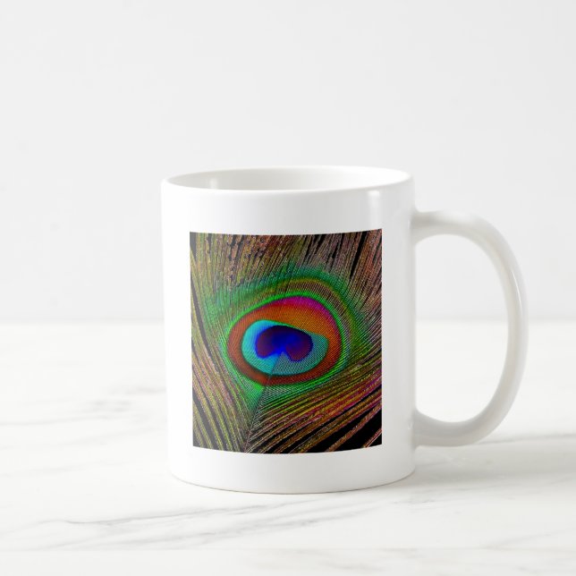 Lebhaftes Kupfer Peacock Feather Tasse (Rechts)