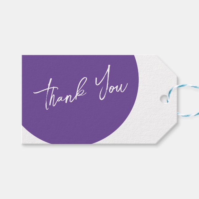 Lebhaftes Lässiges Magenta Violet Gelb Geschenkanhänger (Vorderseite (Horizontal))