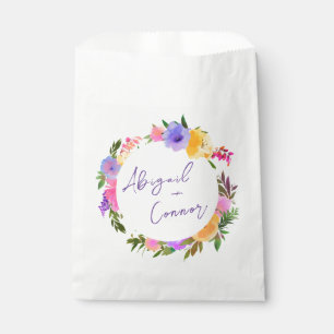 Lebhaftes Lässiges Magenta Violet Gelb Geschenktütchen