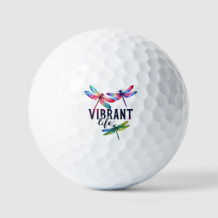 Lebhaftes Leben - Künstlerische Libelle Golfball