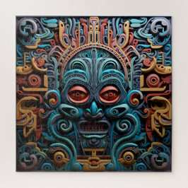 Lebhaftes, lebendiges Tribal 3D Paper Art Muster Puzzle