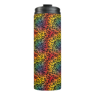 Lebhaftes Leopard-Druckmuster Thermosbecher