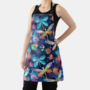 Lebhaftes Libellenmuster Schürze