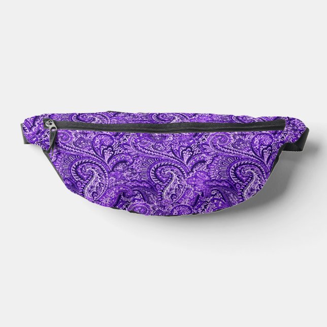 Lebhaftes Lila Paisley Bauchtasche (Ablage )