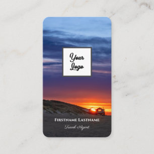 Lebhaftes Logo des maritimen Agenten für Sonnenunt Visitenkarte