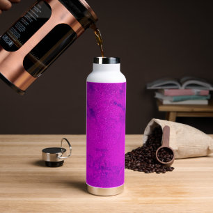 Lebhaftes Magenta Lärm Textur Wasserflasche Trinkflasche