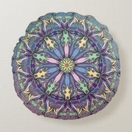 Lebhaftes Mandala Round Throw Kissen