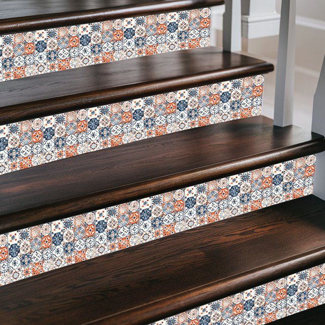 Lebhaftes marokkanisches Patchwork - Boho Blue, Re Fliese (Von Creator hochgeladen)