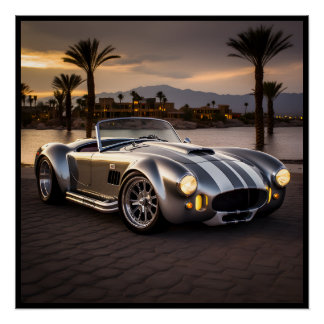Lebhaftes Matte Race Car Poster - Perfekte Kunst