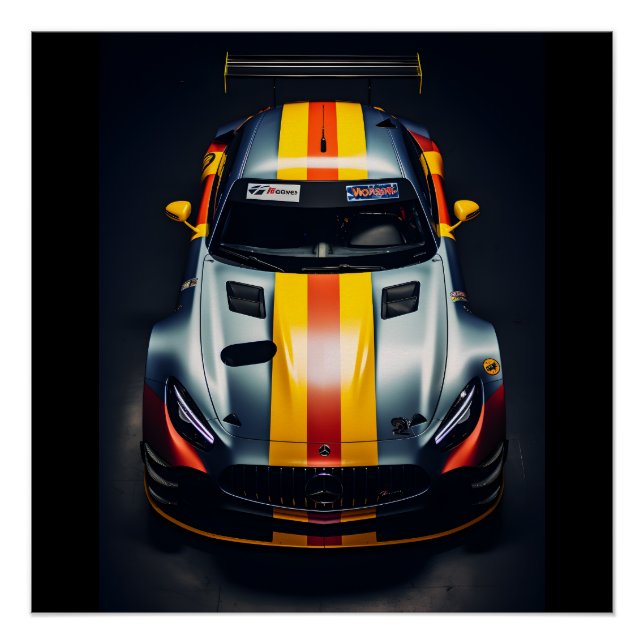 Lebhaftes Matte Race Car Poster - Rev up your Wall (Vorderseite)