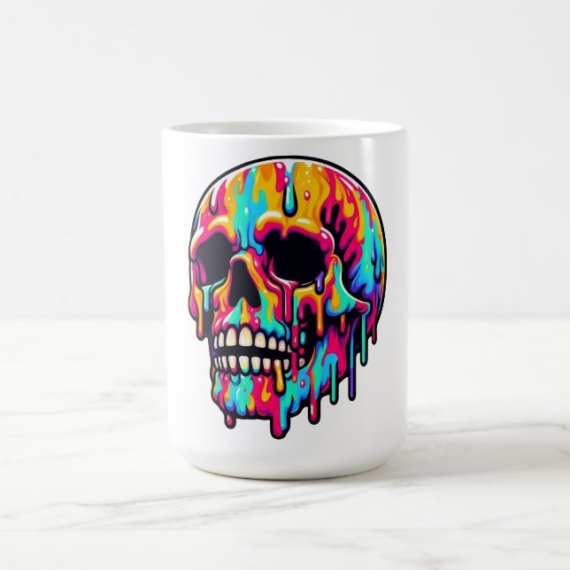 Lebhaftes Melting Skull Kaffeetasse (Mittel)