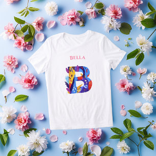 Lebhaftes Monogramm - Buchstabe B   künstlerisches Tri-Blend Shirt