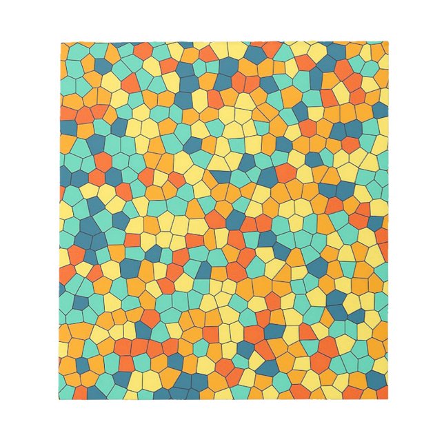 Lebhaftes Mosaikmuster Notizblock (Vorderseite)