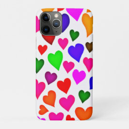 Lebhaftes Multicolor Herzmuster Case-Mate iPhone Hülle