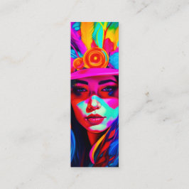 Lebhaftes Muse-Lesezeichen Mini Visitenkarte