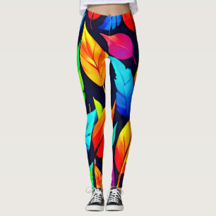Lebhaftes Muster für Herbstverläufe Leggings