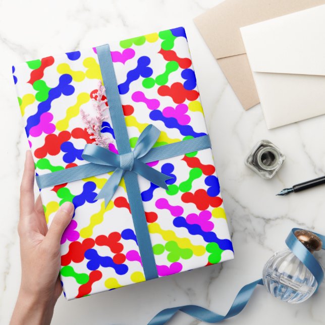 Lebhaftes Muster von Zigzag Dot Geschenkpapier (Schenken)