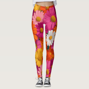Lebhaftes, nahtloses Daisy-Muster Leggings
