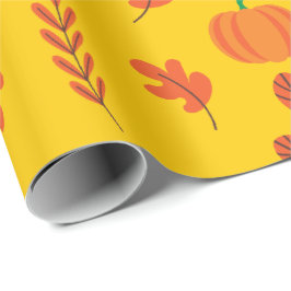 Lebhaftes nahtloses Wrapping Paper: Herbstpumpen Geschenkpapier