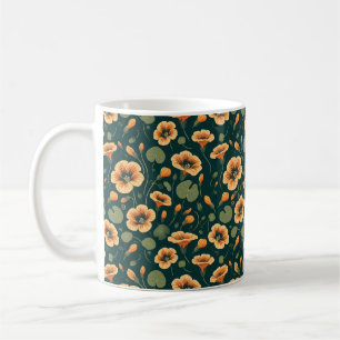 Lebhaftes Nasturtium-Muster Kaffeetasse