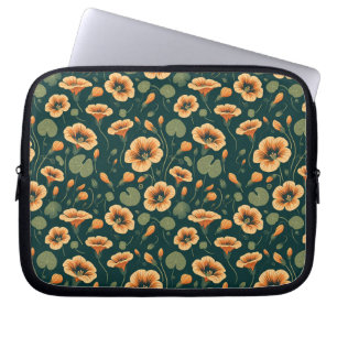 Lebhaftes Nasturtium-Muster Laptopschutzhülle