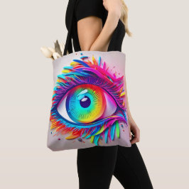 Lebhaftes Neon Eye Abstraktes Kunstwerk